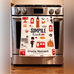 ✈️ TRIP1-AF London Themed Decorative microfiber kitchen towel